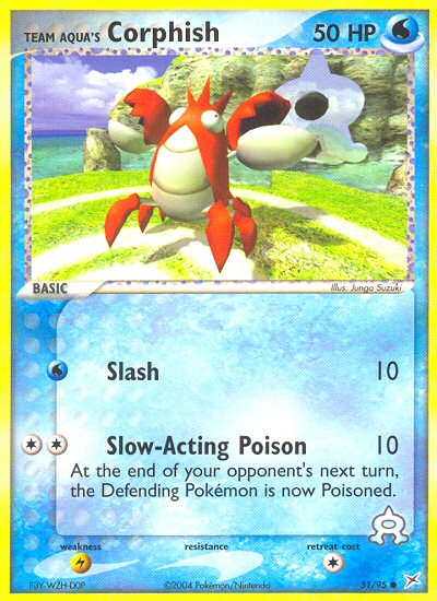 Team Aqua's Corphish 51/95 Common | Team Magma vs Team Aqua | Pokemon Card
