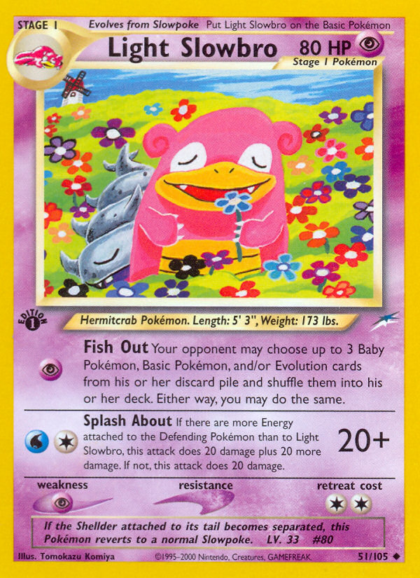 Light Slowbro 51/105 Uncommon | Neo Destiny | Pokemon Card