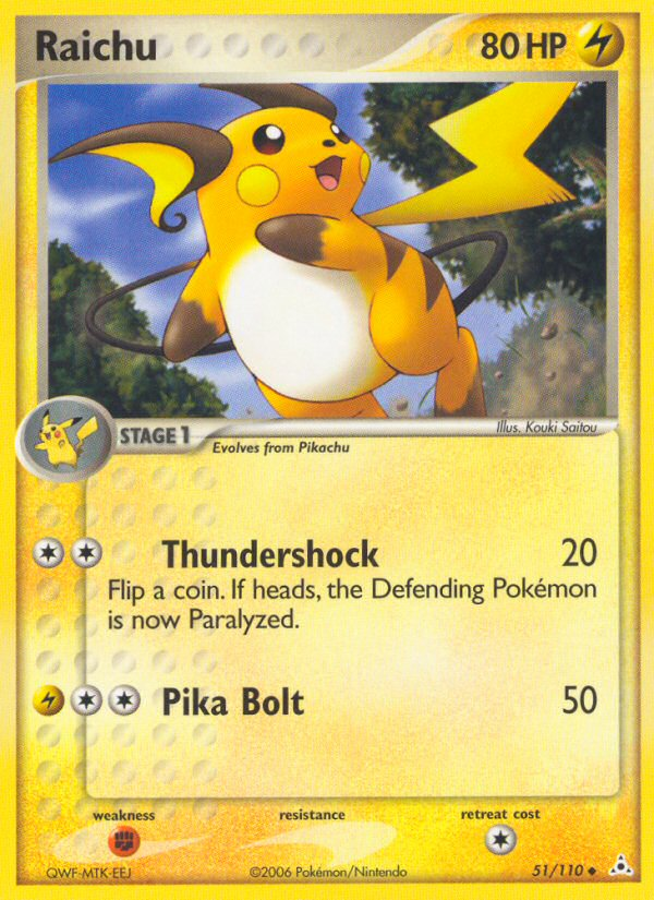 Raichu 51/110 Uncommon | Holon Phantoms | Pokemon Card