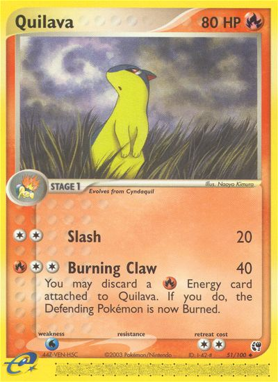 Quilava 51/100 Uncommon | Sandstorm | Pokemon Card