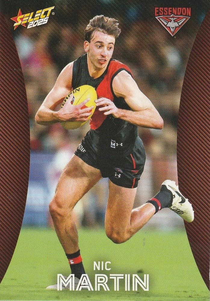 Nic Martin #52 Essendon Bombers | 2025 Select AFL Footy Stars | Trading Card