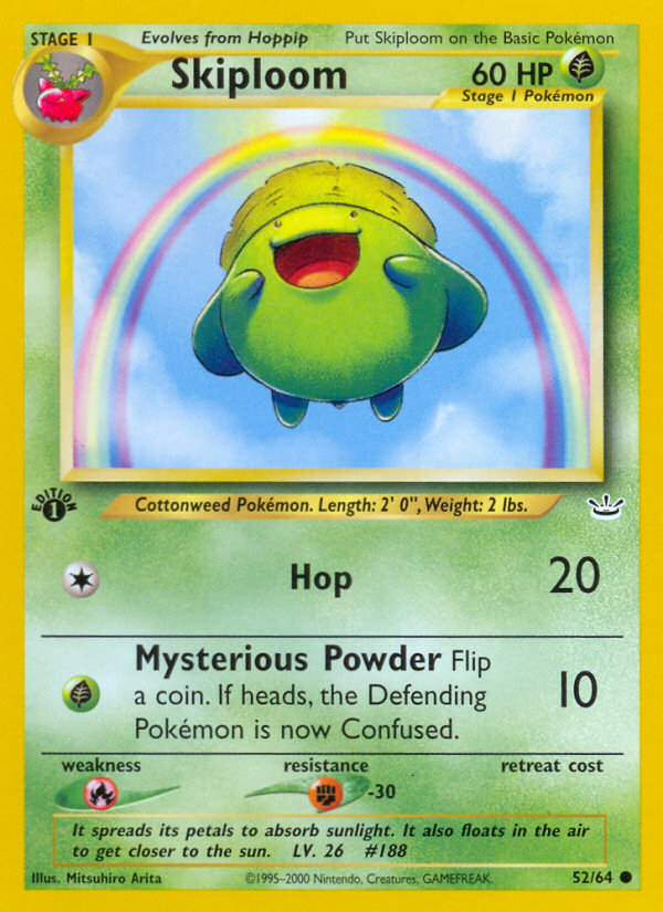 Skiploom 52/64 Common | Neo Revelation | Pokemon Card