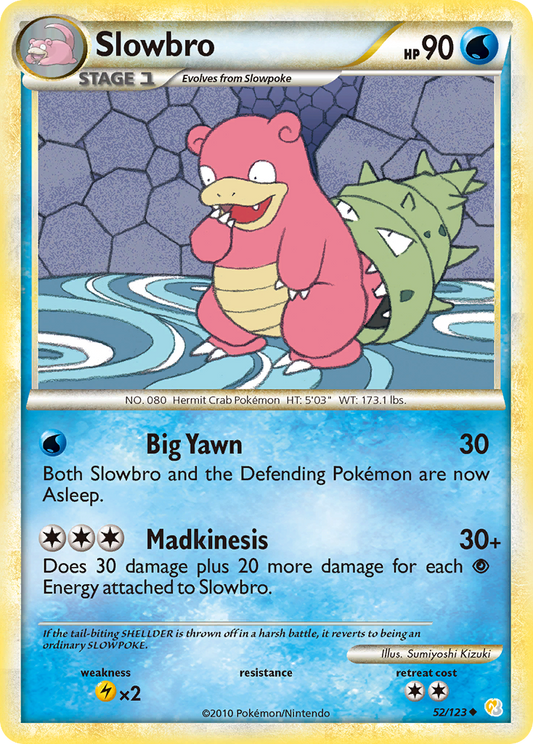 Slowbro 52/123 Uncommon | HeartGold & SoulSilver | Pokemon Card