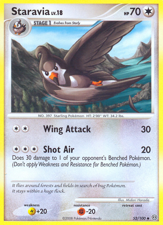 Staravia 52/100 Uncommon | Stormfront | Pokemon Card