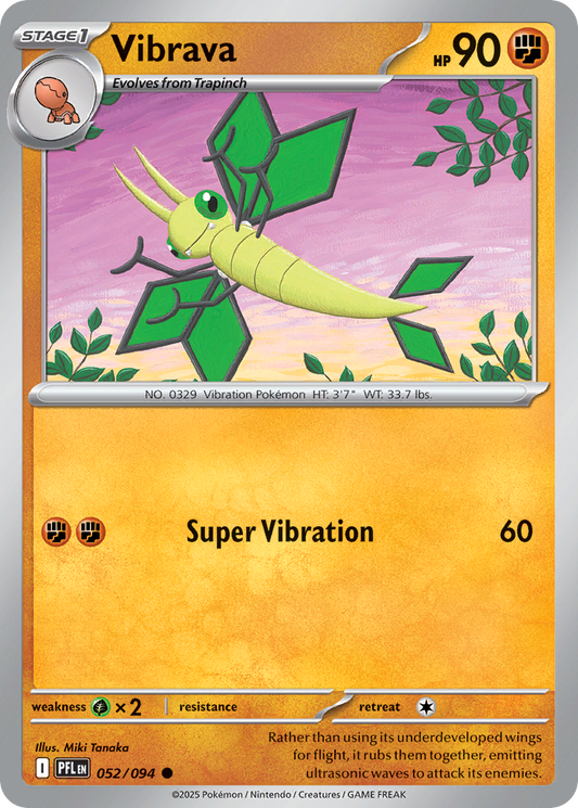 Vibrava 52/94 Common | Phantasmal Flames | Pokemon Card