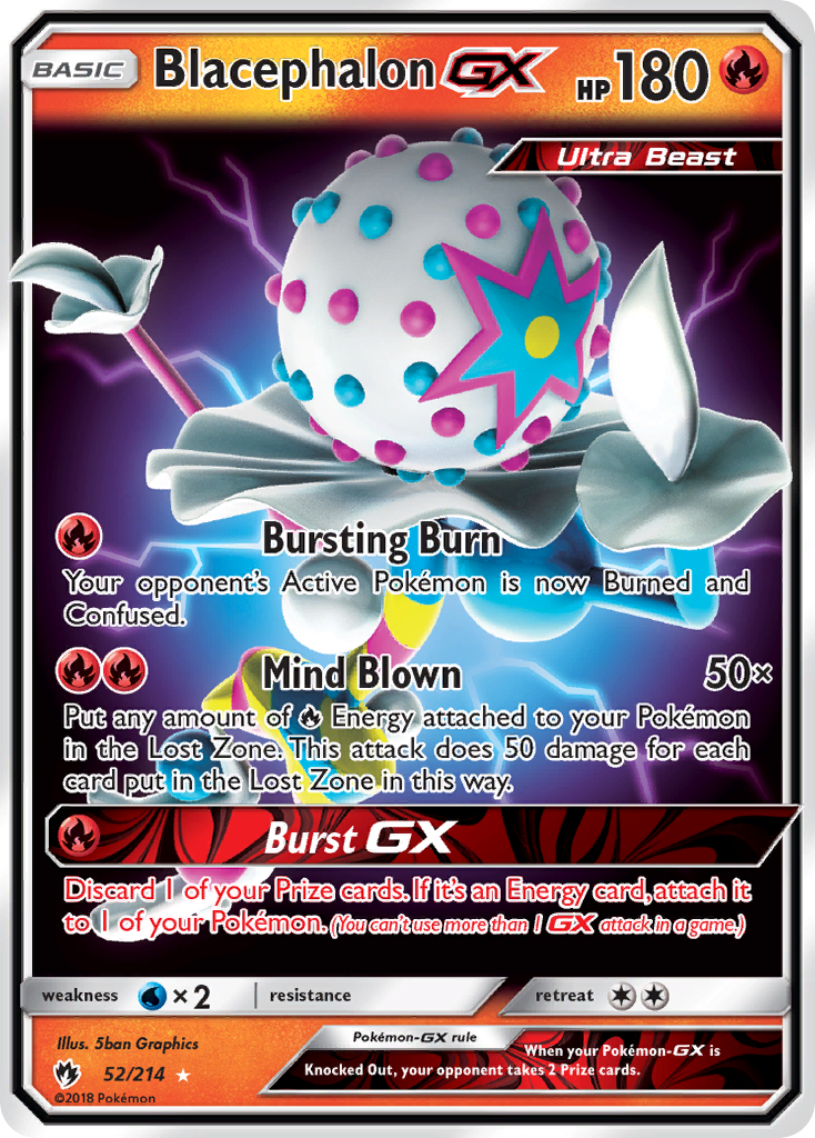 Blacephalon-GX 52/214 Rare Holo GX | Lost Thunder | Pokemon Card