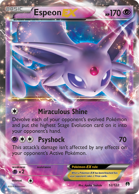 Espeon-EX 52/122 Rare Holo EX | BREAKpoint | Pokemon Card