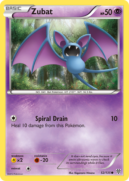 Zubat 52/135 Common | Plasma Storm | Pokemon Card