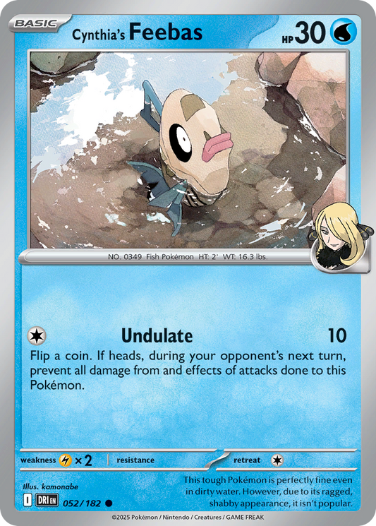 Cynthia's Feebas 52/182 Common | Destined Rivals | Pokemon Card