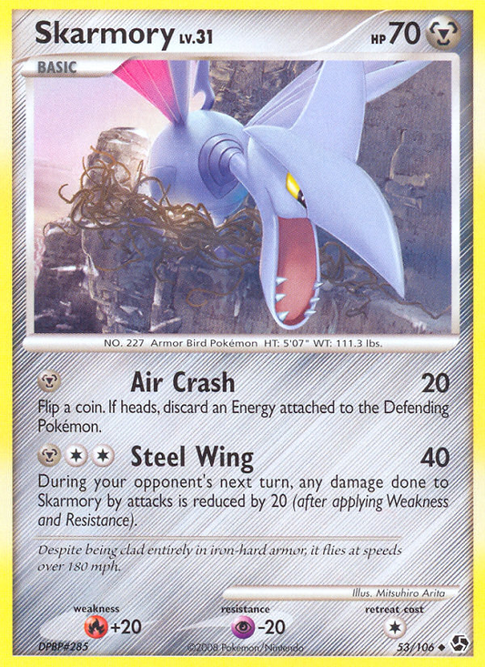 Skarmory 53/106 Uncommon | Great Encounters | Pokemon Card