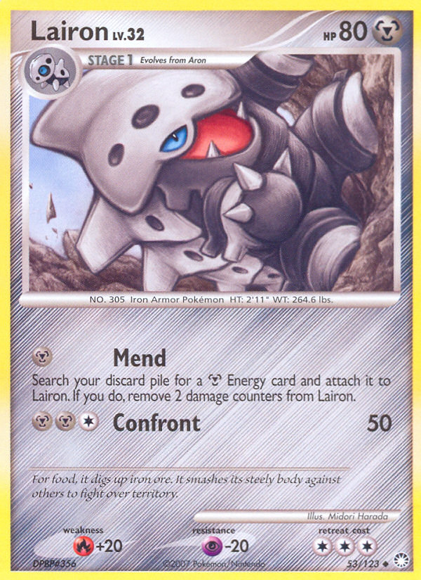 Lairon 53/123 Uncommon | Mysterious Treasures | Pokemon Card