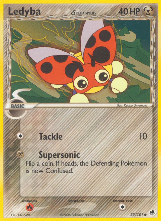 Ledyba δ 53/101 Common | Dragon Frontiers | Pokemon Card