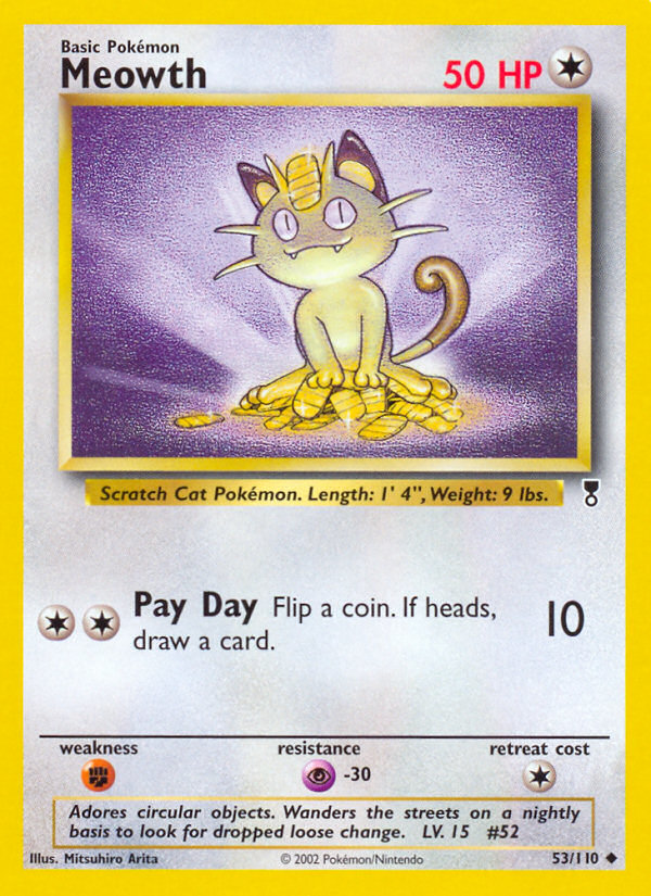 Meowth 53/110 Uncommon | Legendary Collection | Pokemon Card