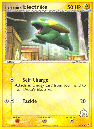 Team Aqua's Electrike 53/95 Common | Team Magma vs Team Aqua | Pokemon Card