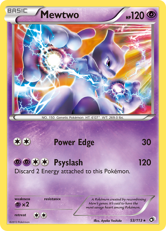 Mewtwo 53/113 Rare Holo | Legendary Treasures | Pokemon Card