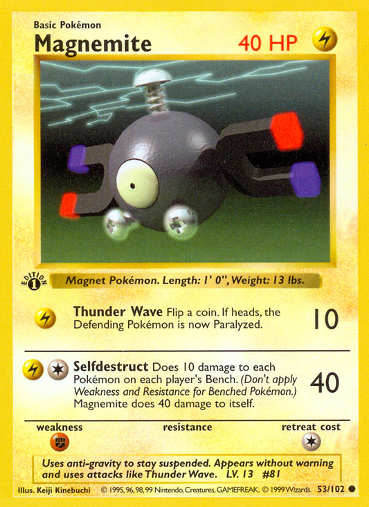 Magnemite 53/102 Common | Base | Pokemon Card