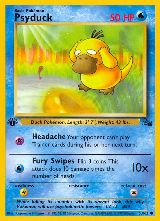 Psyduck 53/62 Common | Fossil | Pokemon Card