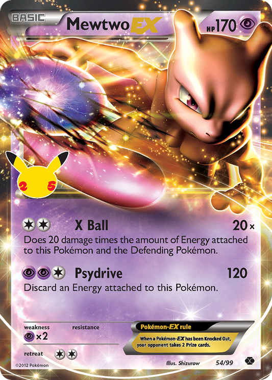 Mewtwo-EX 54/25 Classic Collection | Celebrations: Classic Collection | Pokemon Card