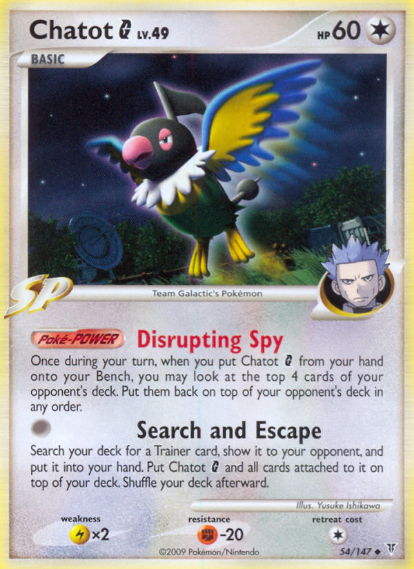 Chatot G 54/147 Uncommon | Supreme Victors | Pokemon Card