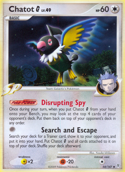 Chatot G 54/147 Uncommon | Supreme Victors | Pokemon Card