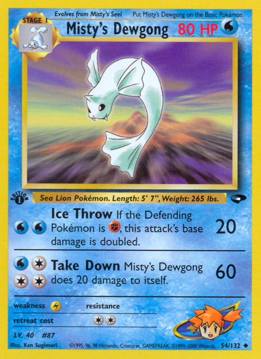 Misty's Dewgong 54/132 Uncommon | Gym Challenge | Pokemon Card