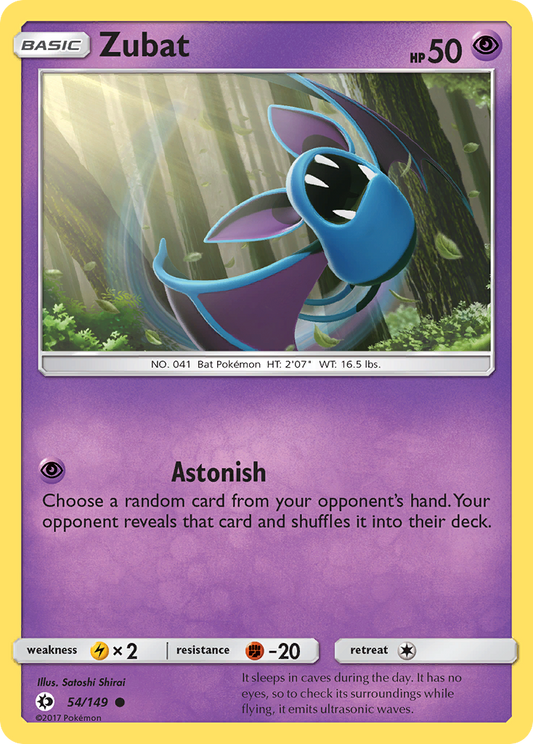 Zubat 54/149 Common | Sun & Moon | Pokemon Card