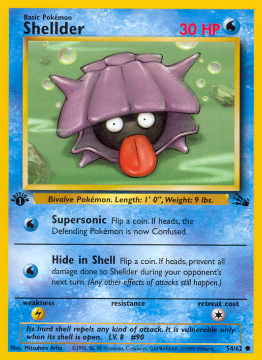 Shellder 54/62 Common | Fossil | Pokemon Card