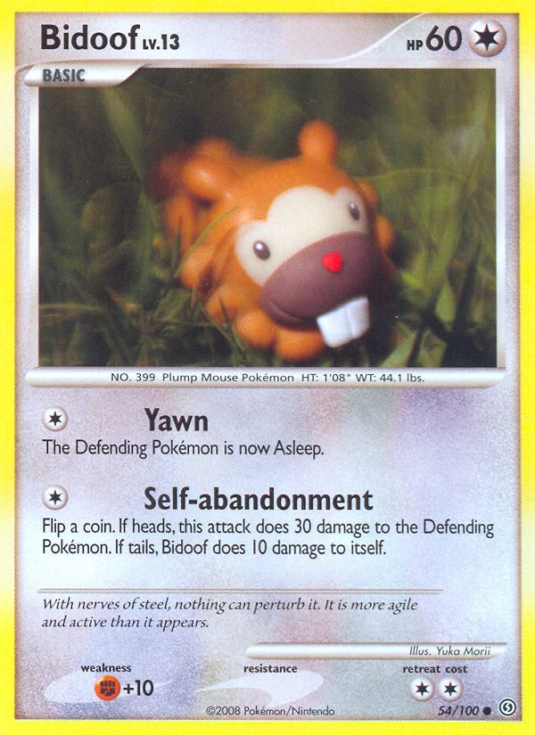 Bidoof 54/100 Common | Stormfront | Pokemon Card