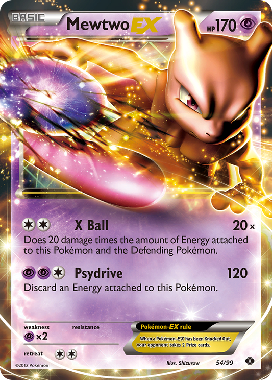 Mewtwo-EX 54/99 Rare Holo EX | Next Destinies | Pokemon Card