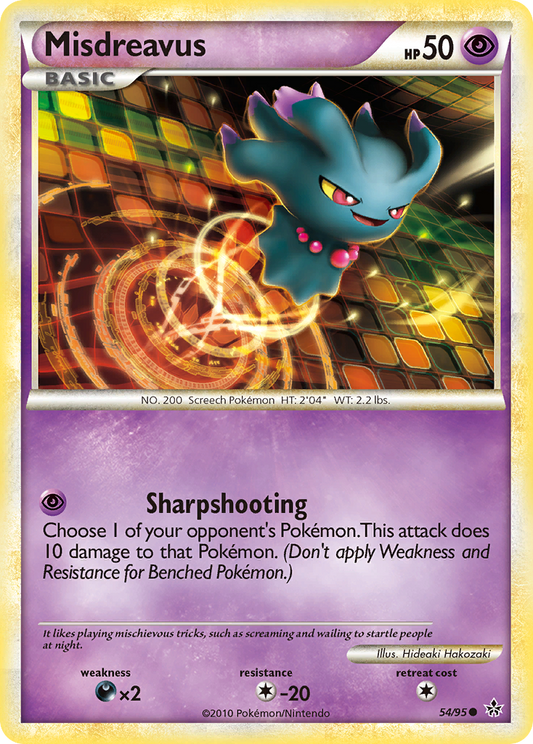 Misdreavus 54/95 Common | HS—Unleashed | Pokemon Card