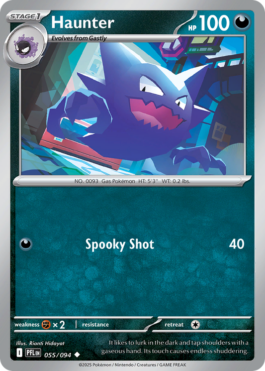 Haunter 55/94 Uncommon | Phantasmal Flames | Pokemon Card