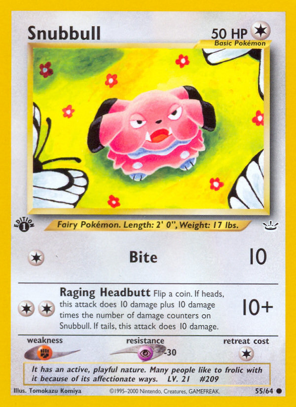 Snubbull 55/64 Common | Neo Revelation | Pokemon Card