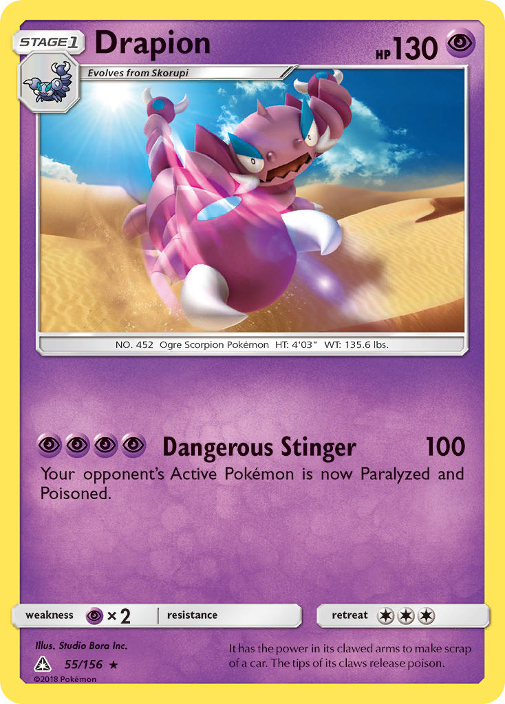 Drapion 55/156 Rare | Ultra Prism | Pokemon Card