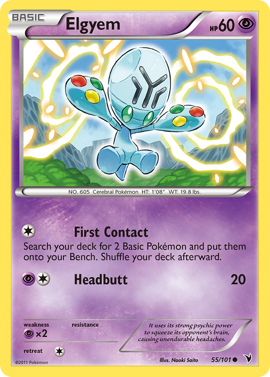 Elgyem 55/101 Common | Noble Victories | Pokemon Card