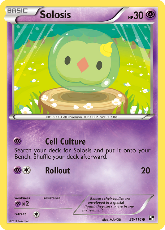 Solosis 55/114 Common | Black & White | Pokemon Card