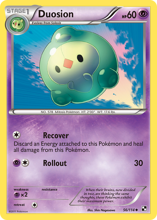 Duosion 56/114 Uncommon | Black & White | Pokemon Card