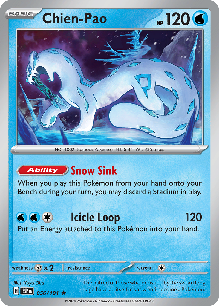Chien-Pao 56/191 Rare Holo | Surging Sparks | Pokemon Card