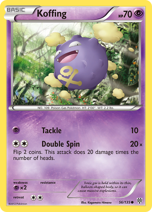 Koffing 56/135 Common | Plasma Storm | Pokemon Card