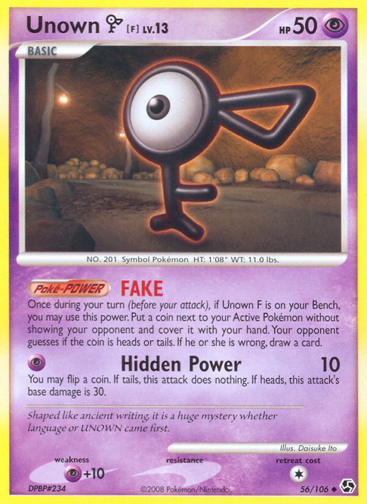 Unown [F] 56/106 Uncommon | Great Encounters | Pokemon Card