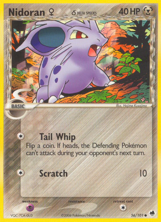 Nidoran ♀ δ 56/101 Common | Dragon Frontiers | Pokemon Card