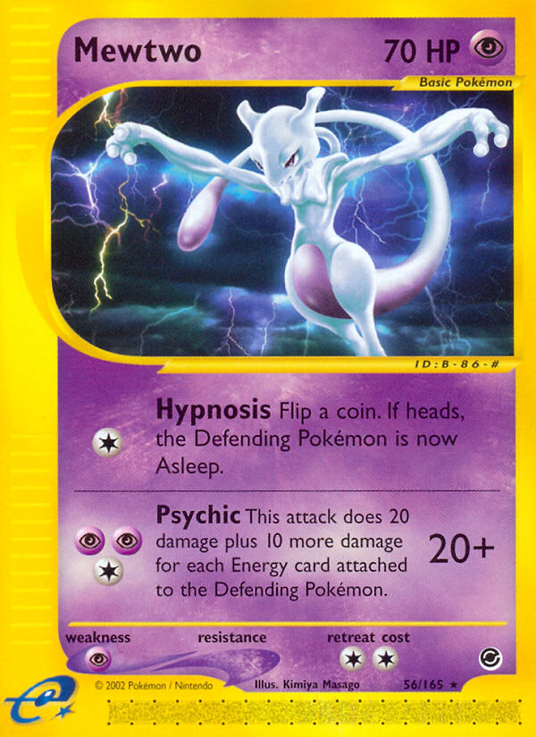 Mewtwo 56/165 Rare | Expedition Base Set | Pokemon Card