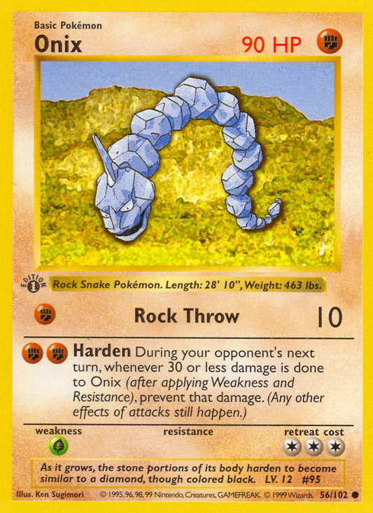Onix 56/102 Common | Base | Pokemon Card