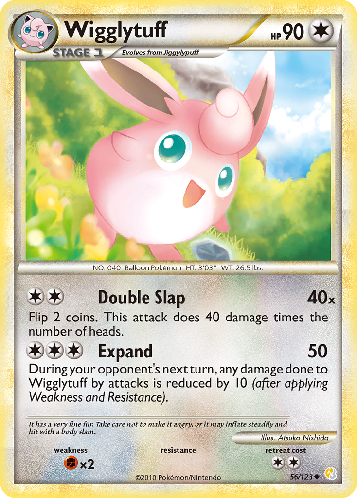 Wigglytuff 56/123 Uncommon | HeartGold & SoulSilver | Pokemon Card