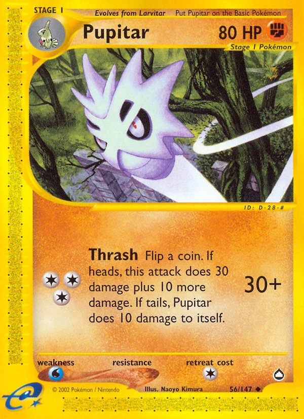 Pupitar 56/147 Uncommon | Aquapolis | Pokemon Card