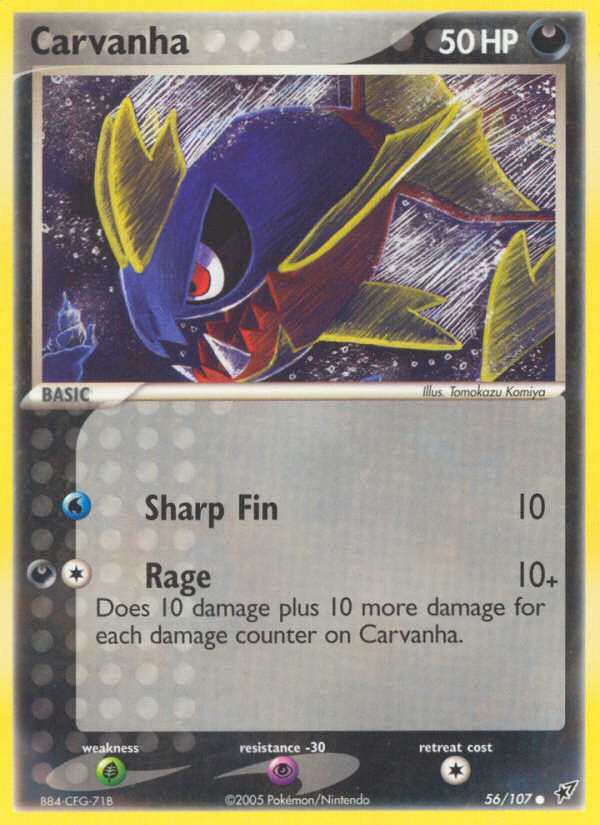 Carvanha 56/107 Common | Deoxys | Pokemon Card