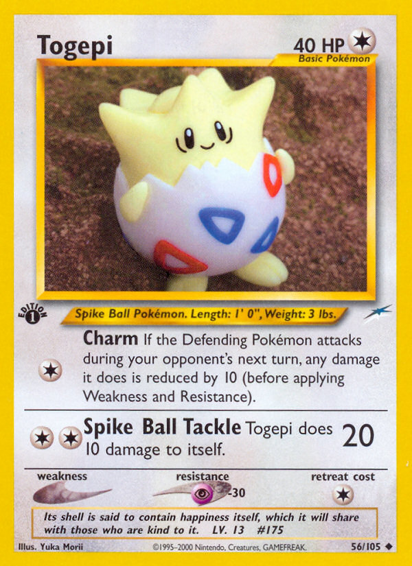 Togepi 56/105 Uncommon | Neo Destiny | Pokemon Card