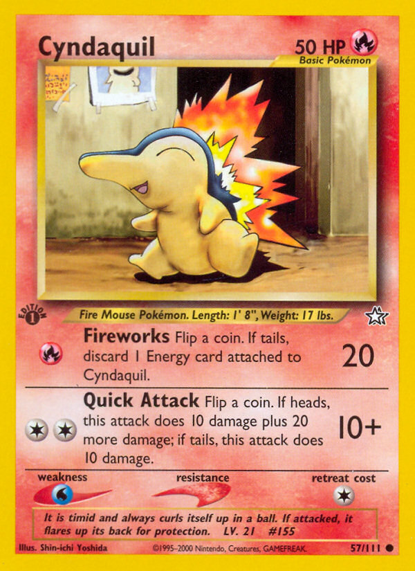 Cyndaquil 57/111 Common | Neo Genesis | Pokemon Card