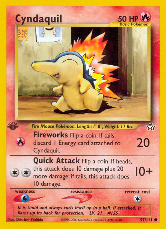 Cyndaquil 57/111 Common | Neo Genesis | Pokemon Card