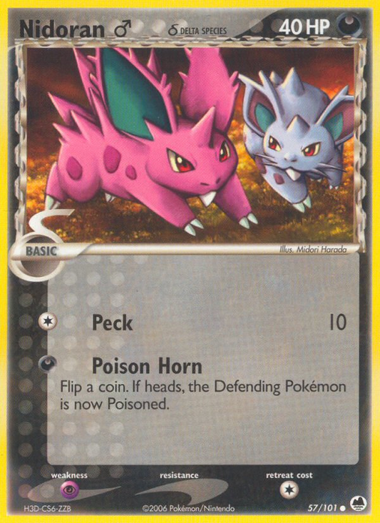 Nidoran ♂ δ 57/101 Common | Dragon Frontiers | Pokemon Card