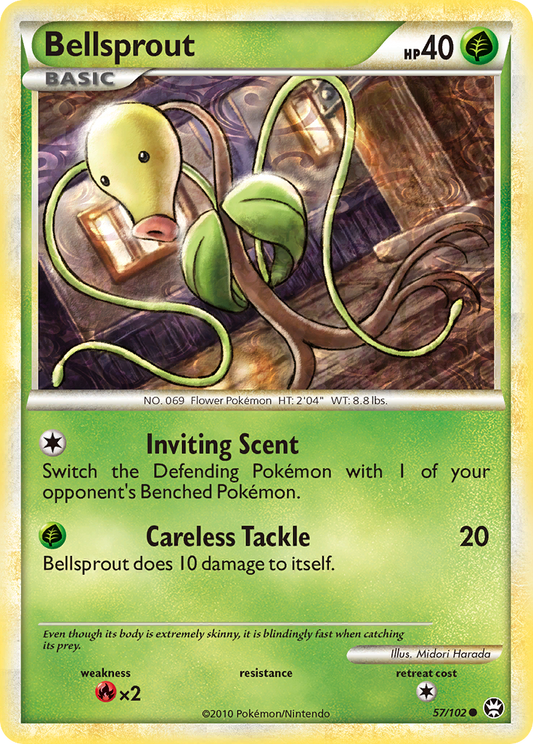 Bellsprout 57/102 Common | HS—Triumphant | Pokemon Card